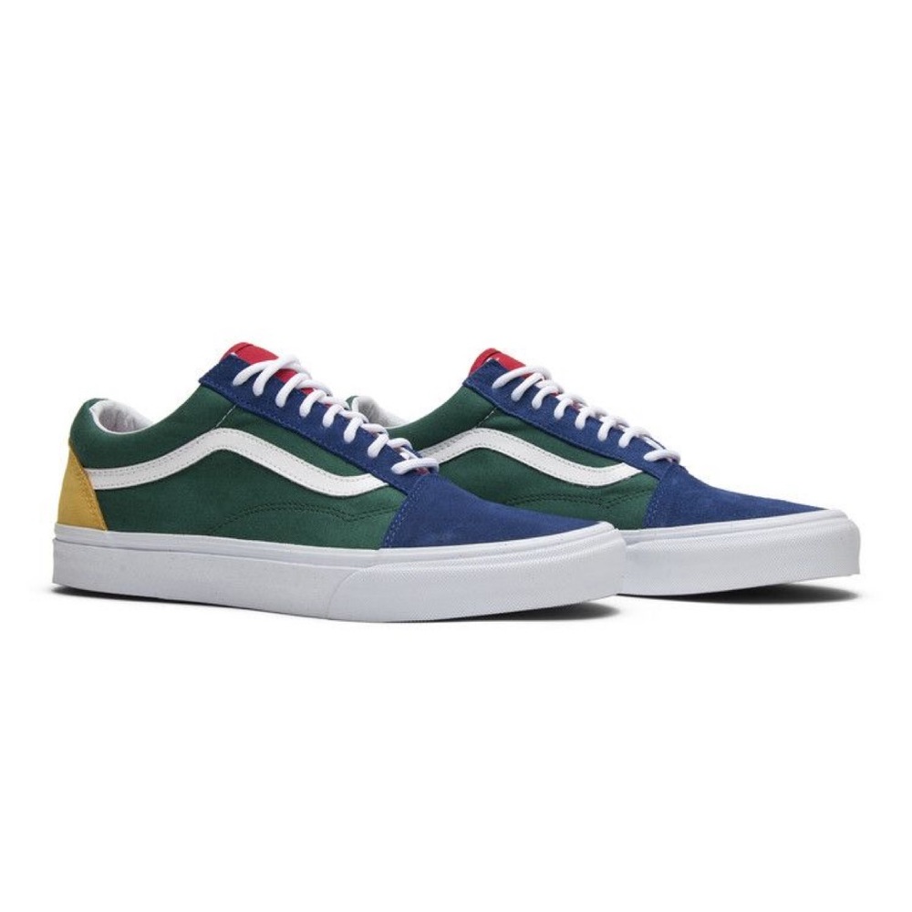 Vans Blue and Green Low-Top Sneakers